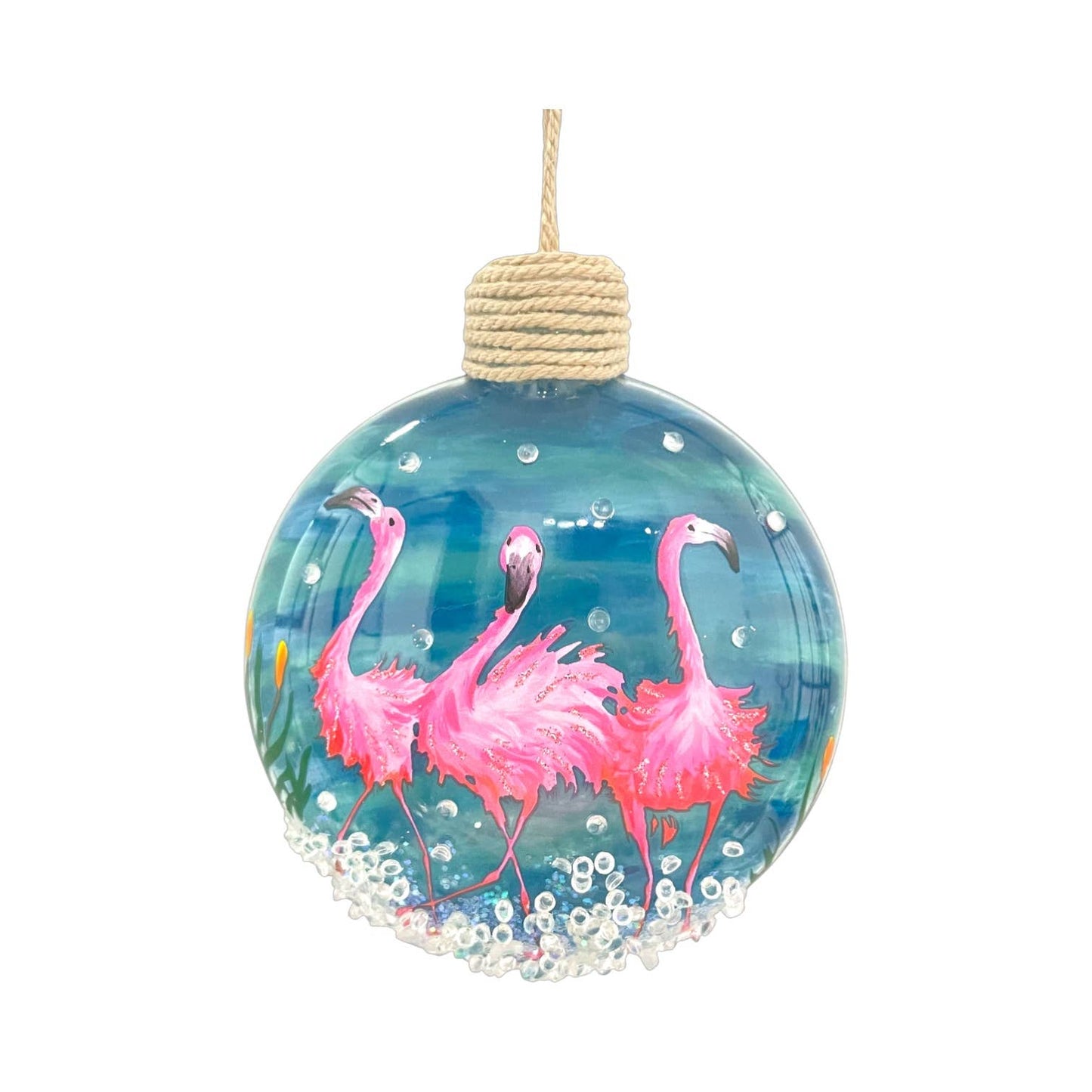 Painted Flamingo Ornament
