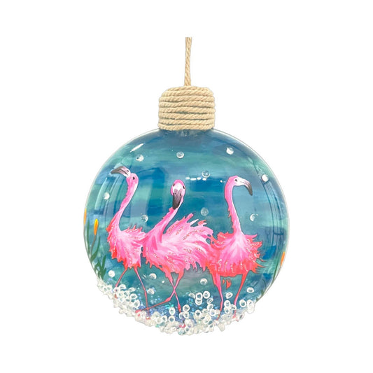 Painted Flamingo Ornament