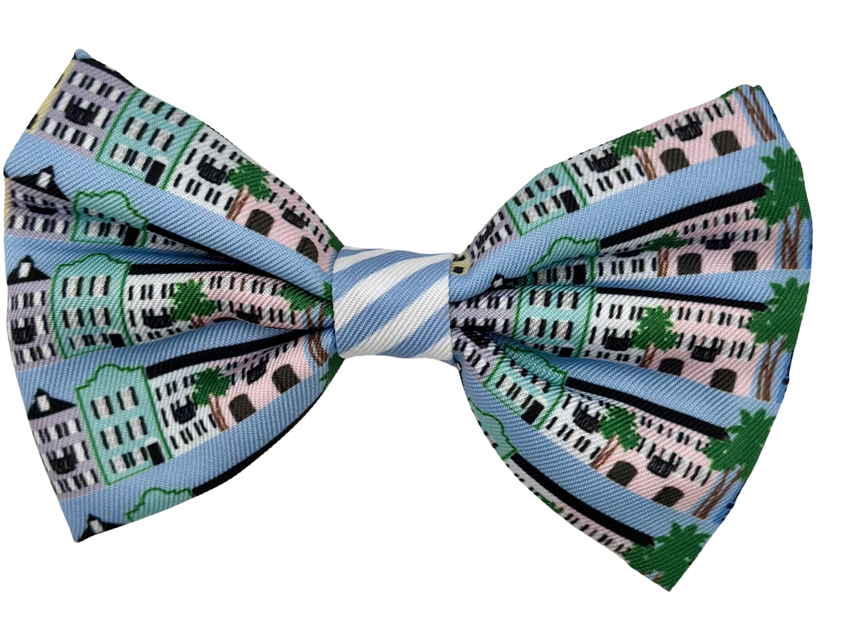 Rainbow Row Bow Tie