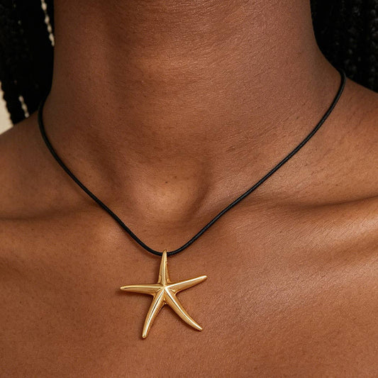 Polished Starfish Wrap Necklace