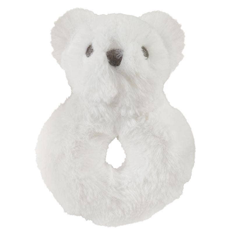 Swaddle Blanket + Plush Bear Rattle - My First Christmas