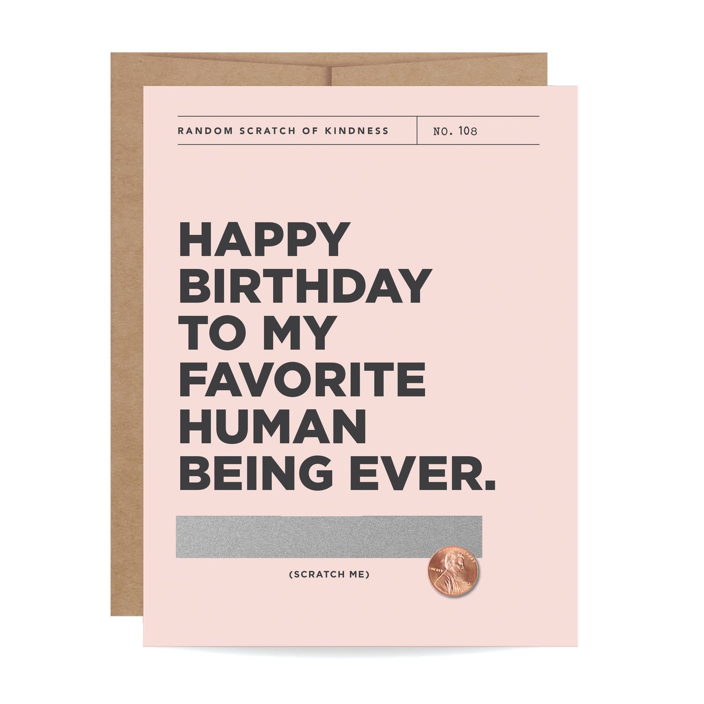 Scratch-off Card -  Favorite Human Being - Birthday