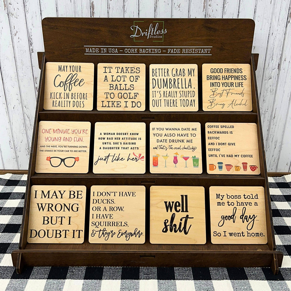 I May Be Wrong But I Doubt It Funny Wood Coasters