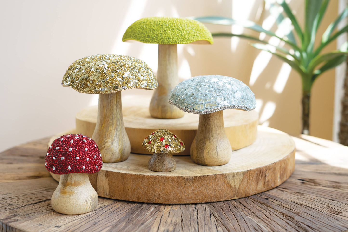 MUSHROOMS WITH MOSAIC TOPS
