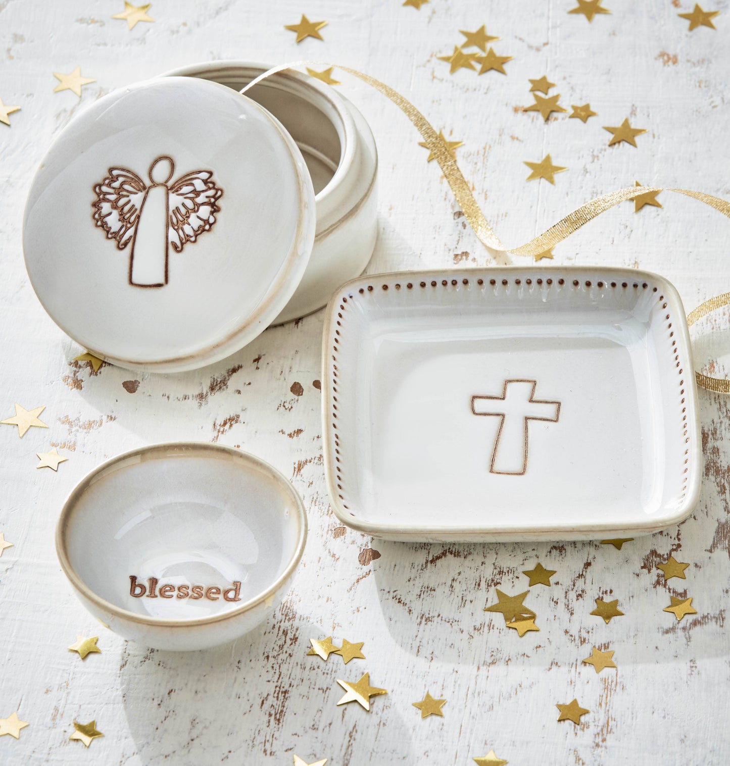 Christmas Cross Trinket Dish