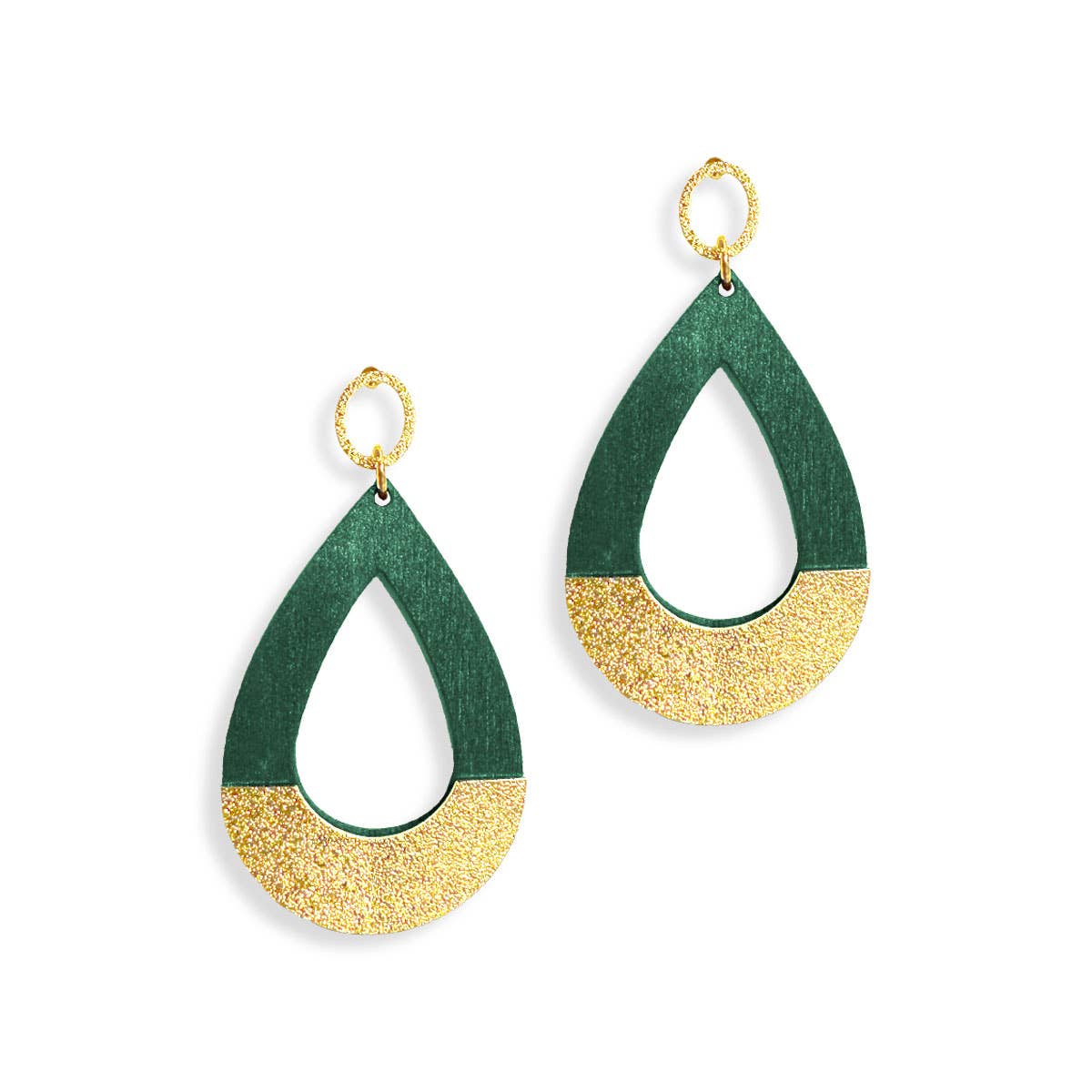 Green Stacy Earrings