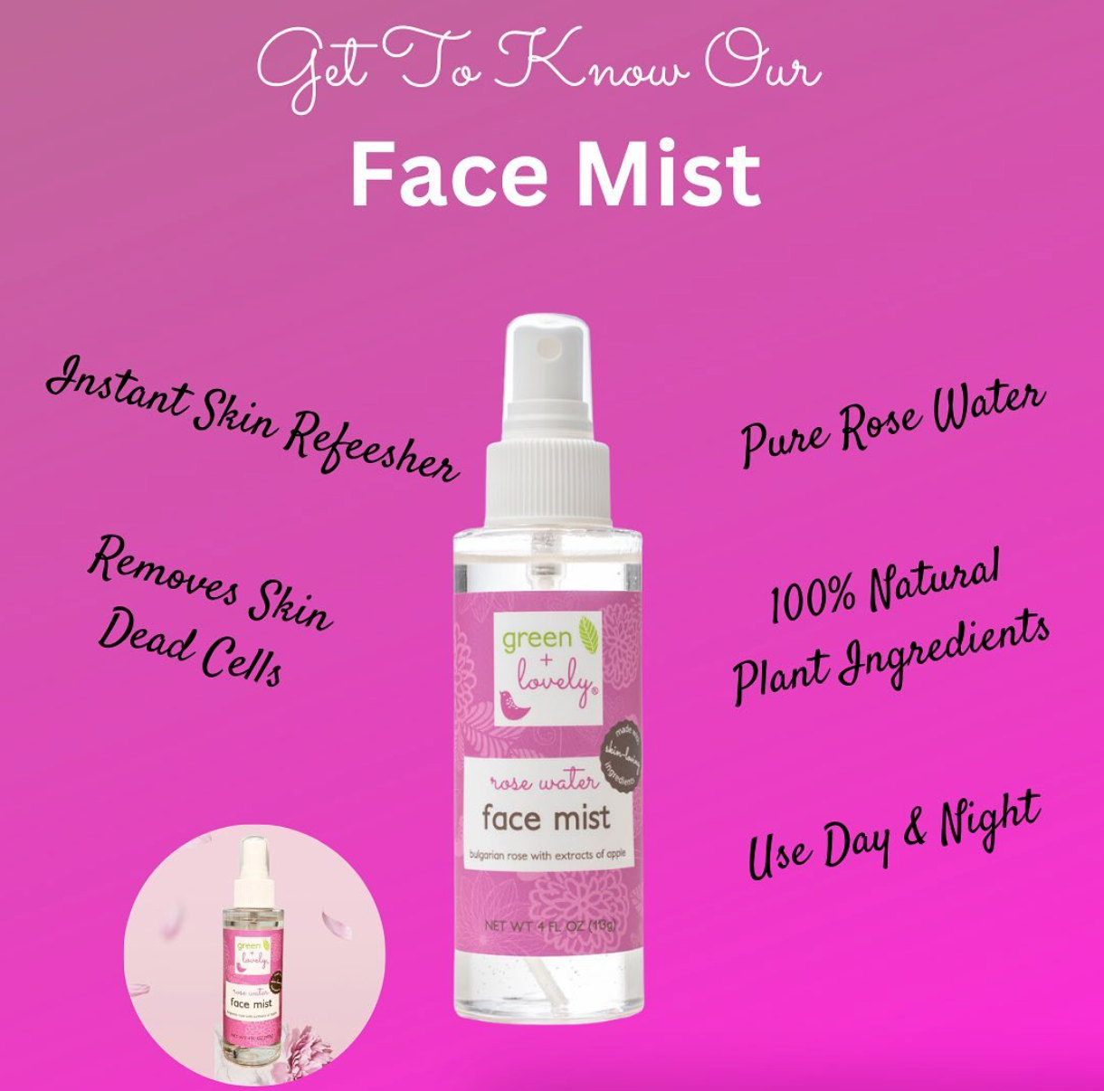 Rose Water Face Mist /// Refresher Spray