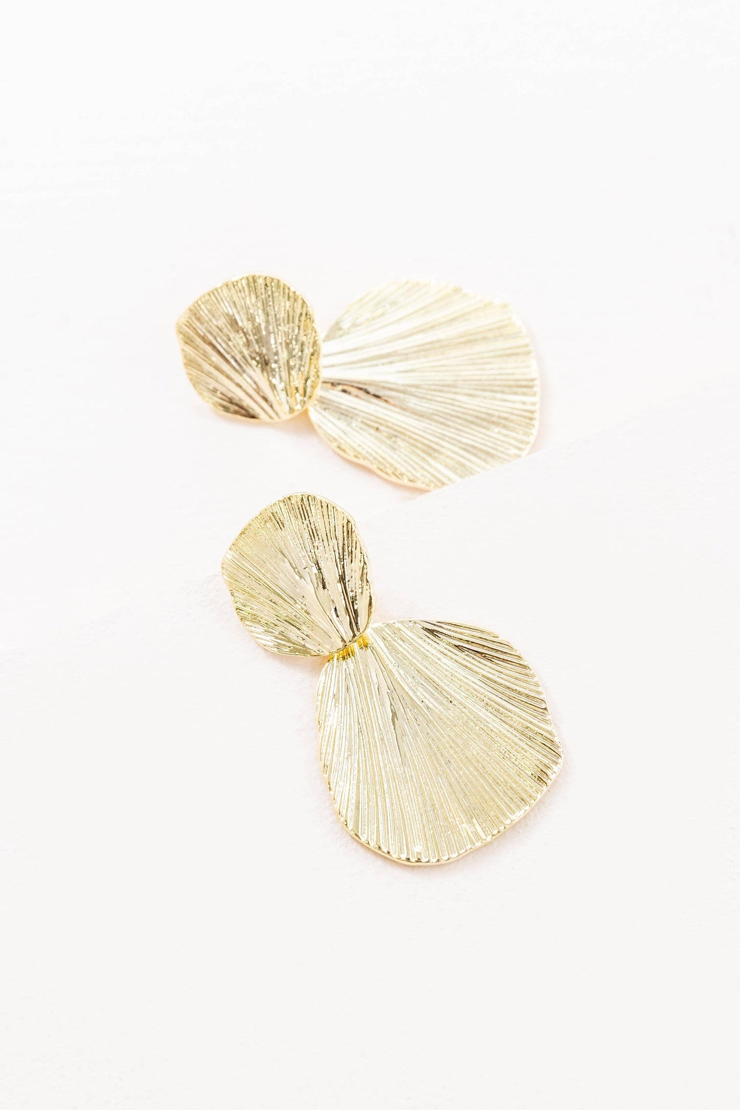 Gold Shell Drop Earrings