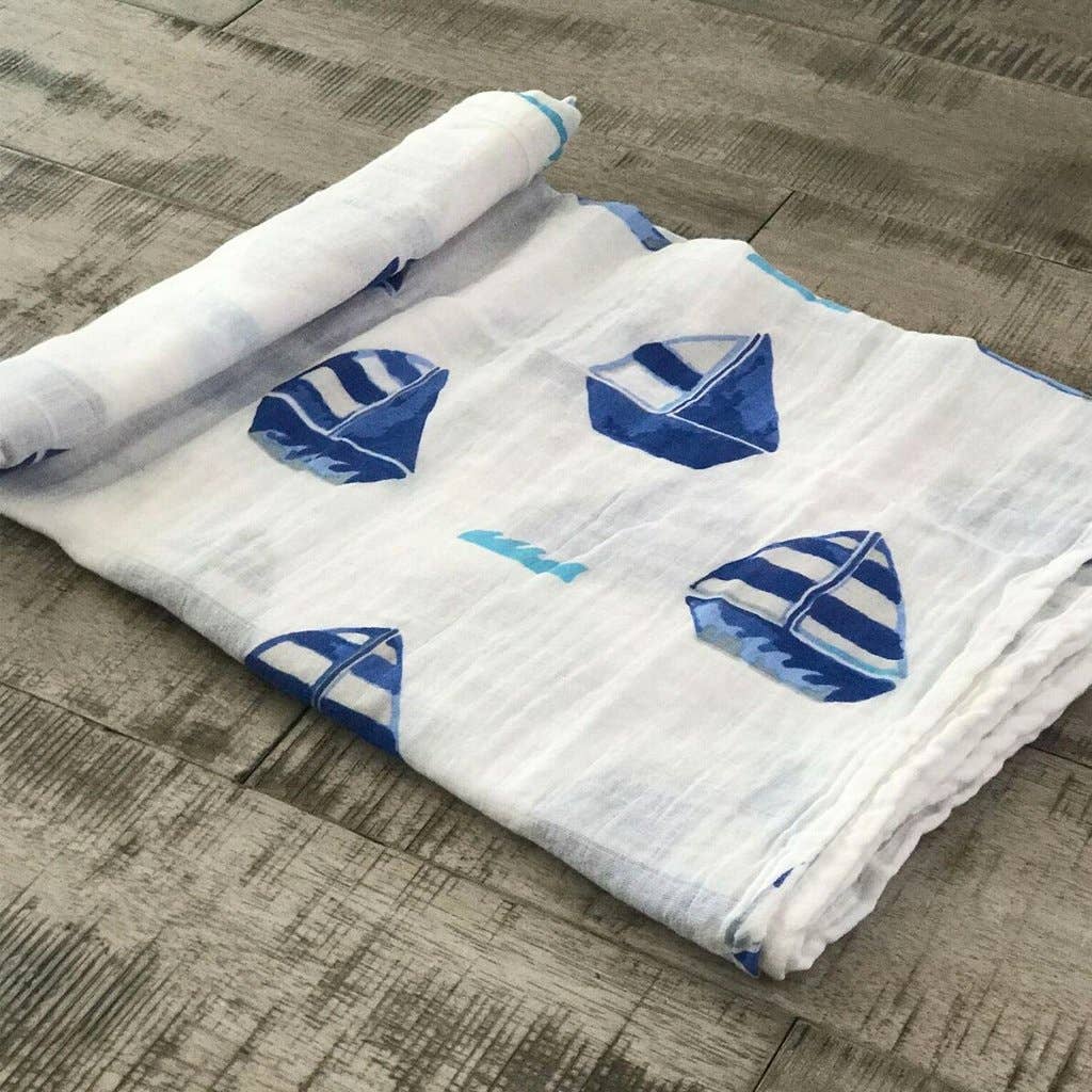 Dreamy Sails Muslin Swaddle Blanket