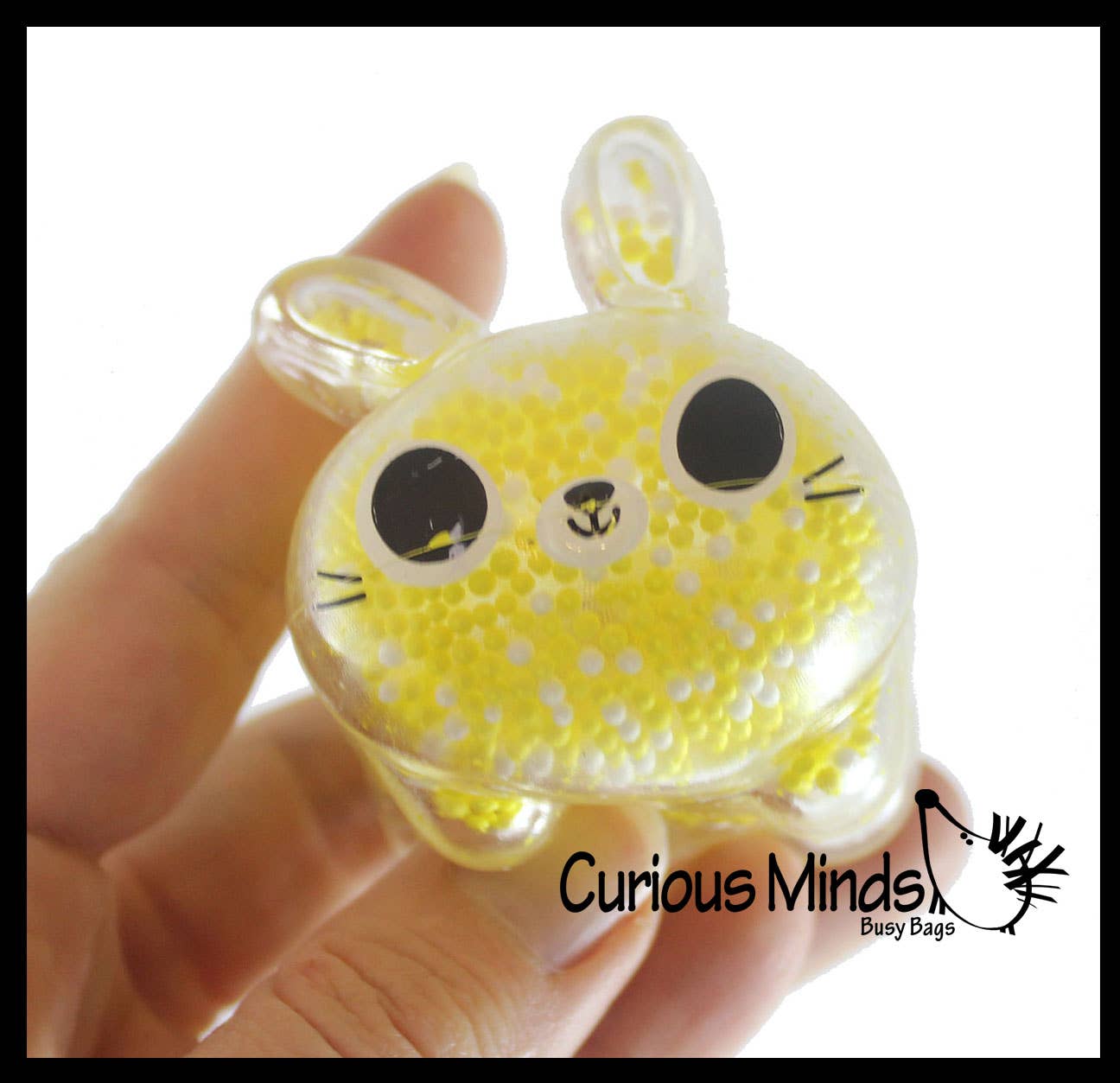 1 Bunny Fidget Balls - Air and Styrofoam Bead Filled Squeeze