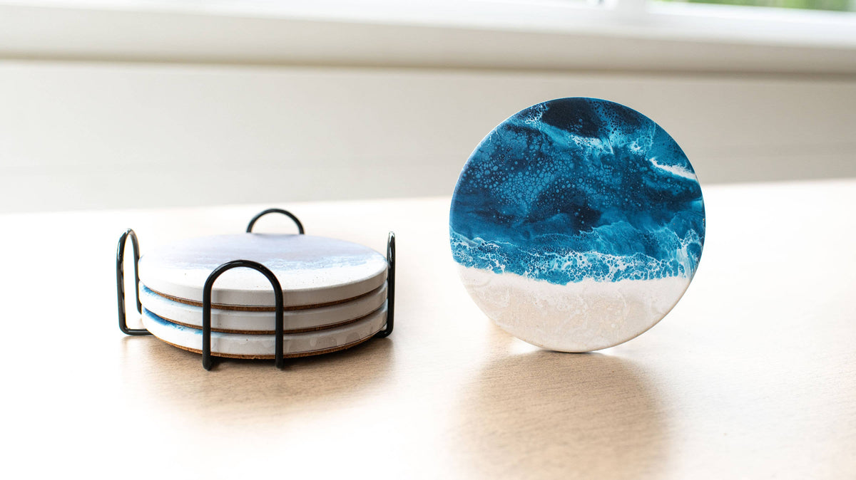 Ceramic Resin Coasters (set of 4)
