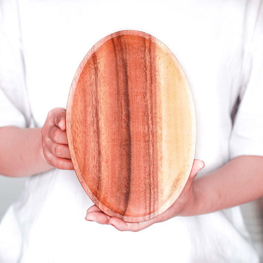 Oval Acacia Wood Plate