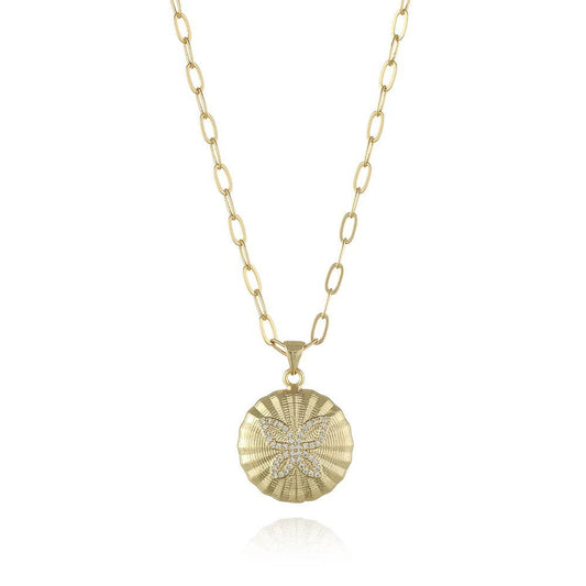 Diamond Butterfly Necklace