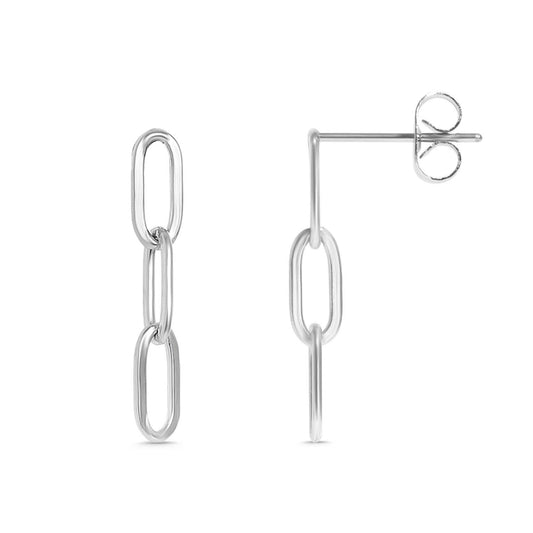 Stainless Steel Paperclip Earrings