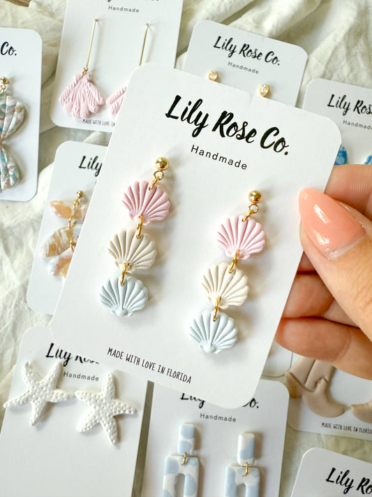 Three Tier Shells Earrings