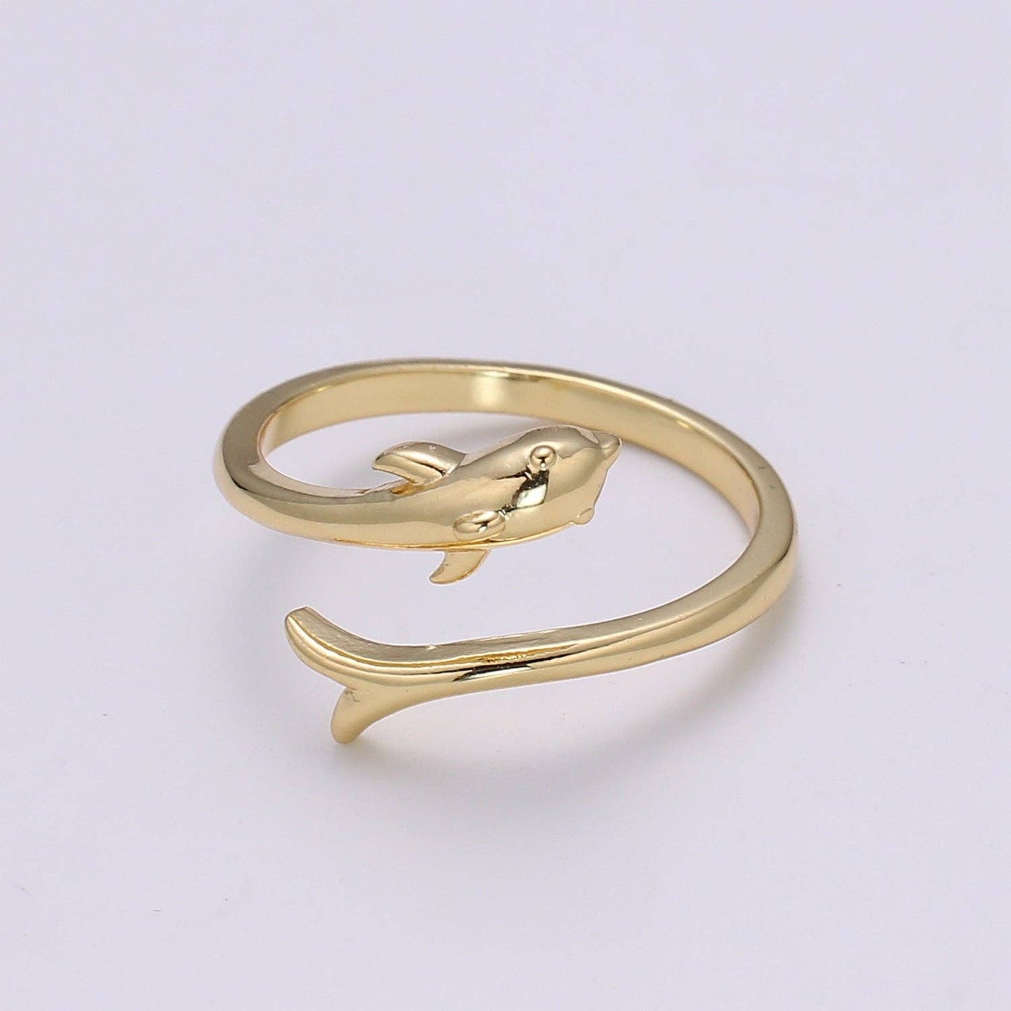 Dolphin Ring Adjustable Open Ring for Animal Lover Under the sea Inspired Jewelry