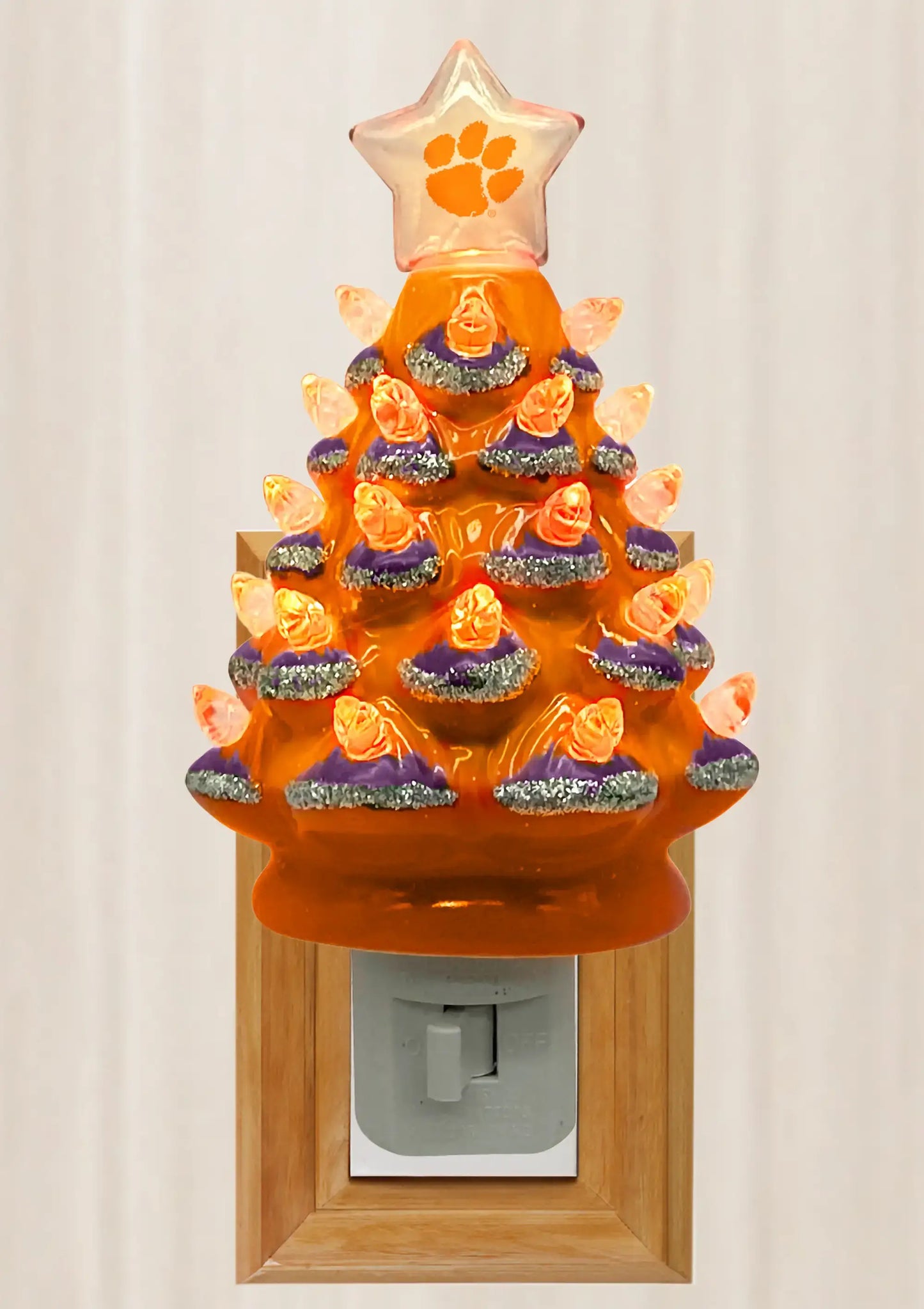 6.5" Clemson Xmas Tree Nite Lite