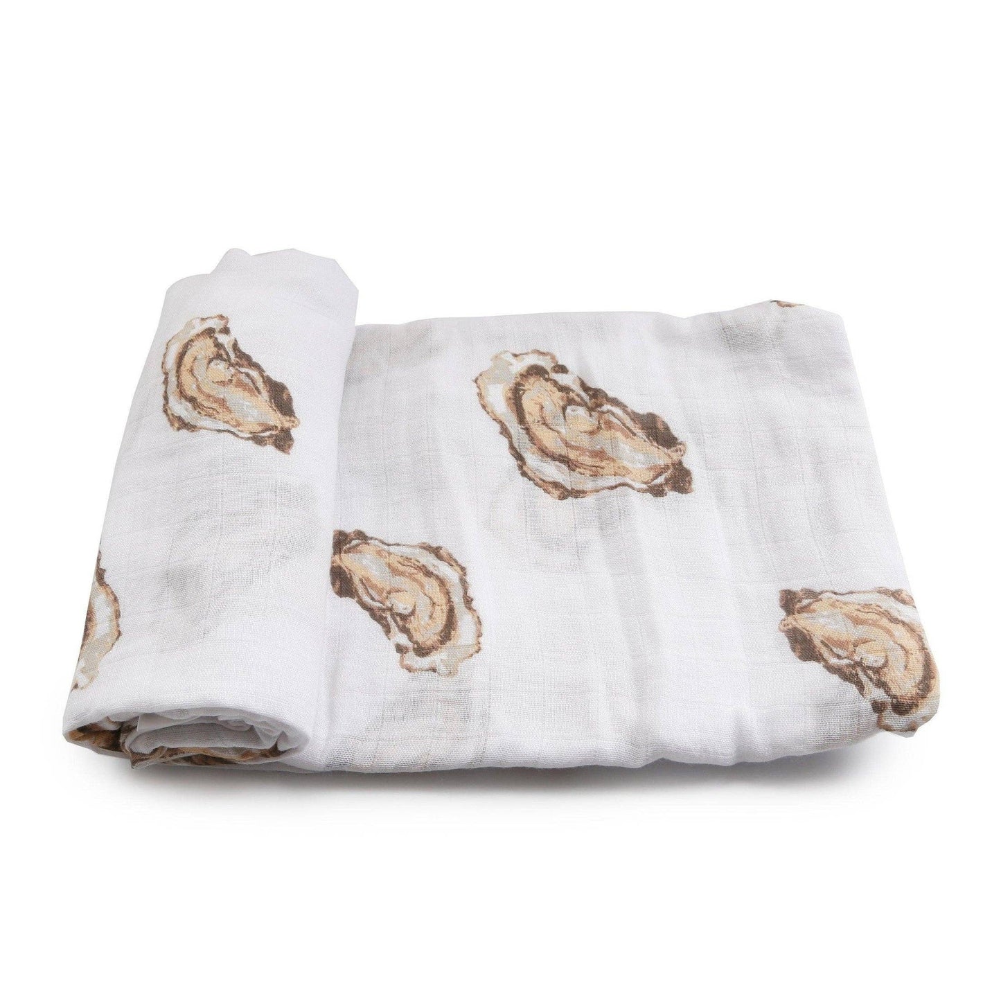 Aw, Shucks! Oyster Baby Muslin Swaddle Blanket Extra Large 47 x 47