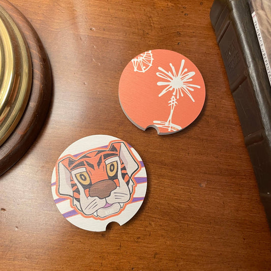 Clemson Tigers Ceramic Car Coaster