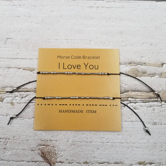 Morse Code Bracelet - I LOVE YOU -Set 2