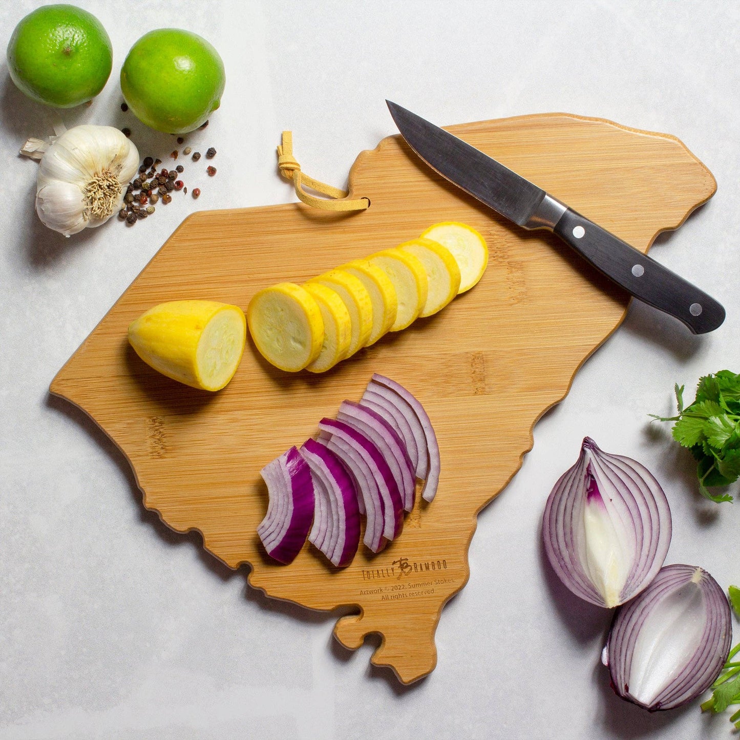 South Carolina Cutting Board with Artwork by Summer Stokes