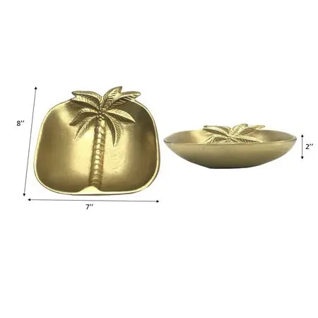 Gold Palm Tree Bowl