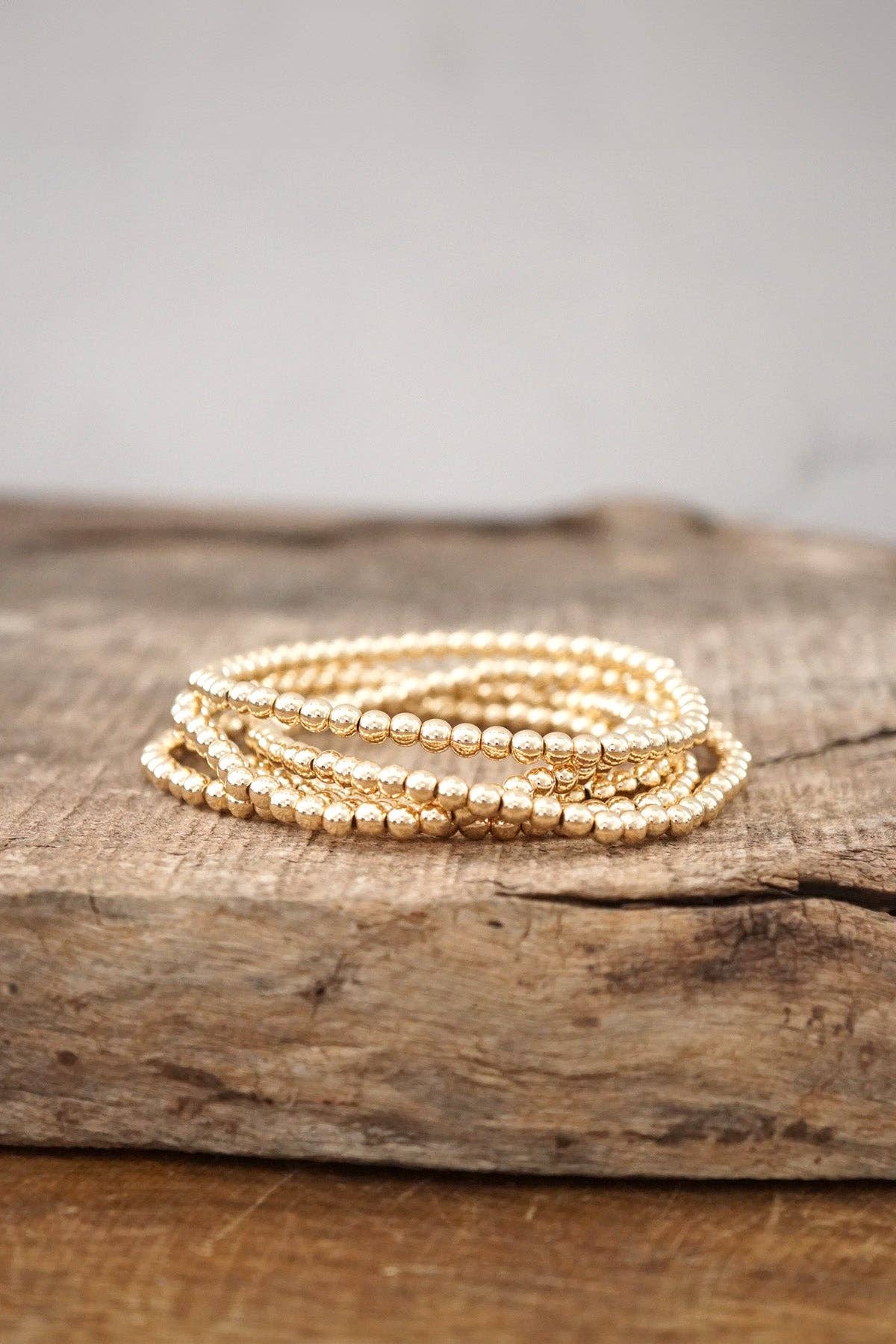 Small ball beads bracelet - Gold tone