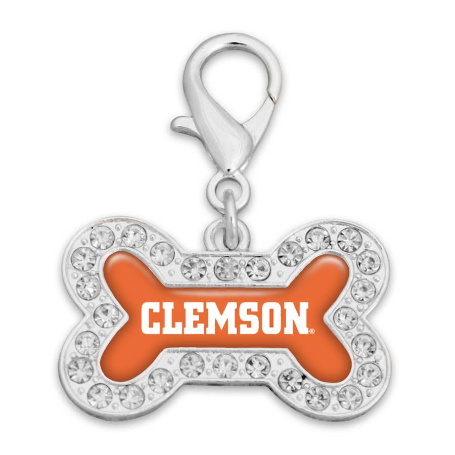 Clemson Tigers Dog Bone Collar Charm