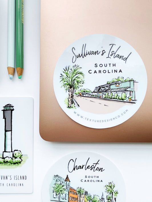 The Sullivan's Island Sticker - Sherbet Streets Collection