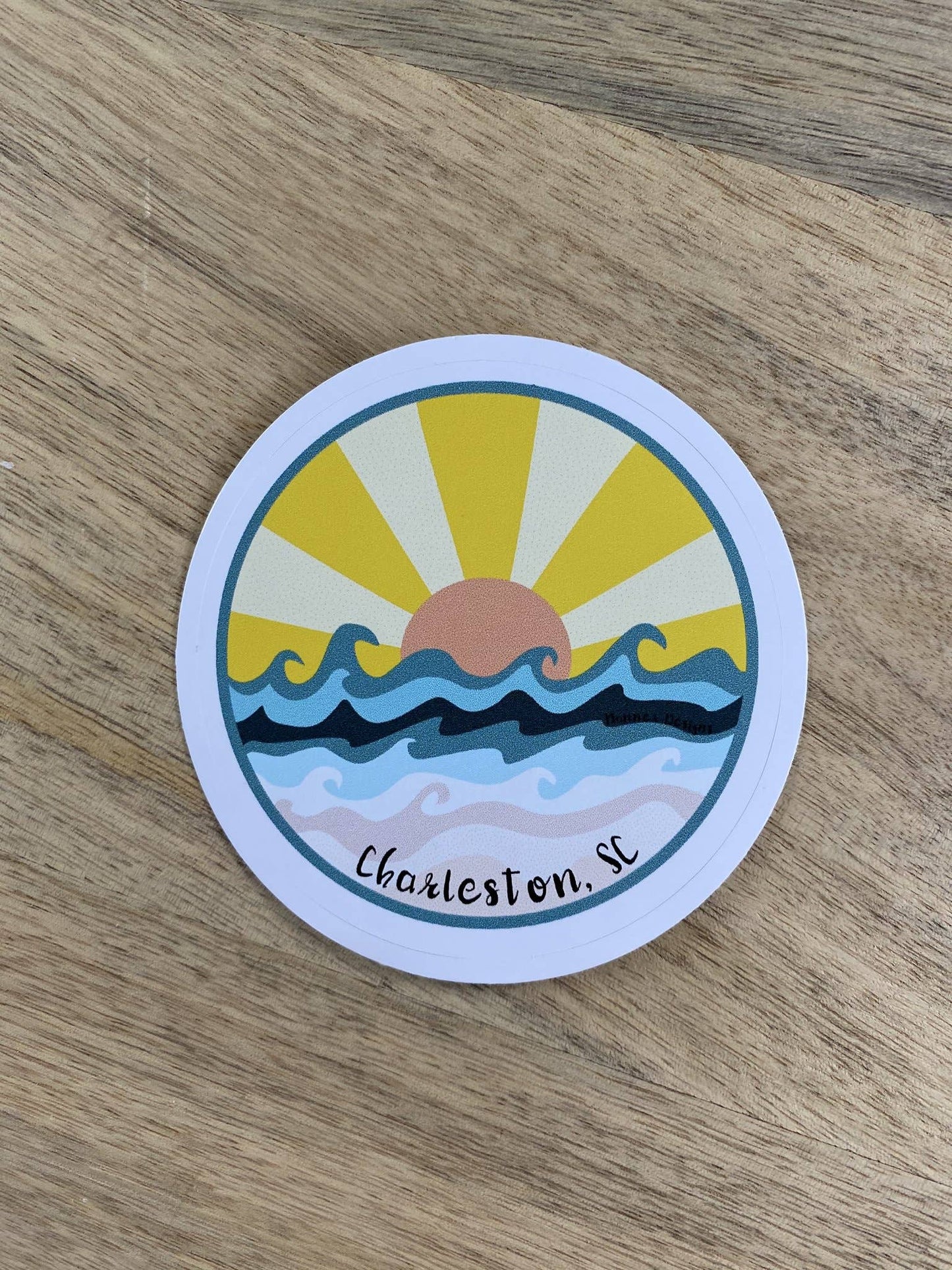 Yellow Sunrise Charleston, SC Sticker