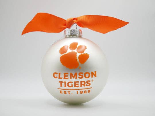 Clemson Landmark Glass Ball Ornament