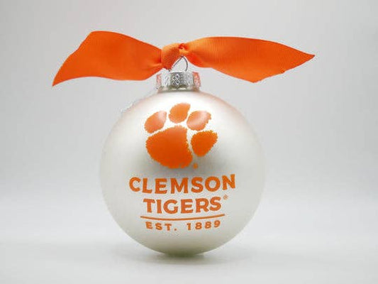 Clemson Landmark Glass Ball Ornament