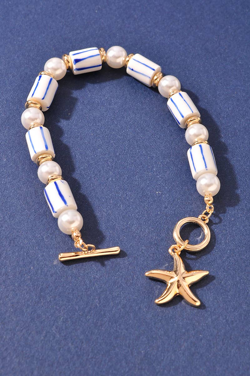 CERAMICS STARFISH TOGGLE BRACELET