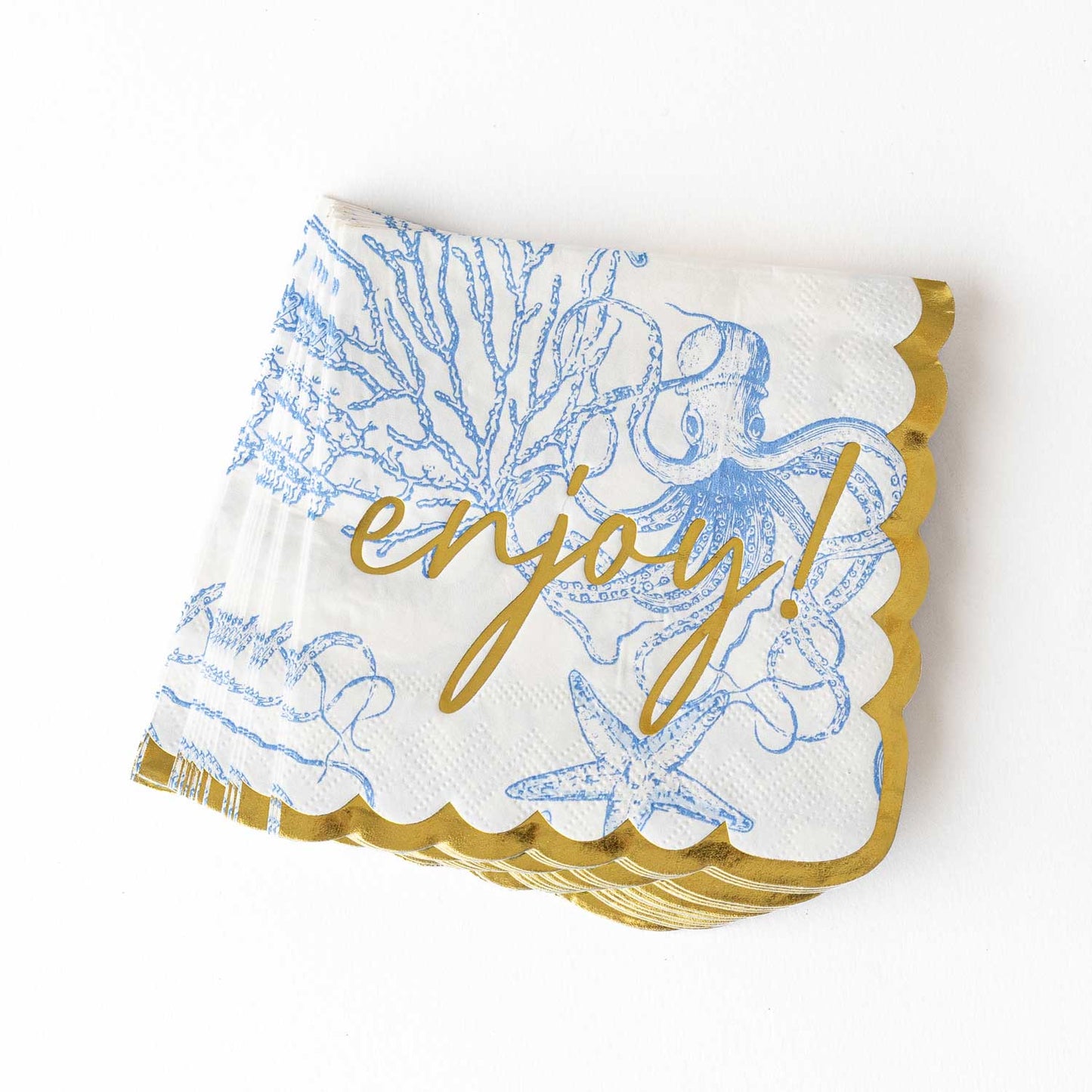 Sea Salt Paper Beverage Napkin 16 Count Pack