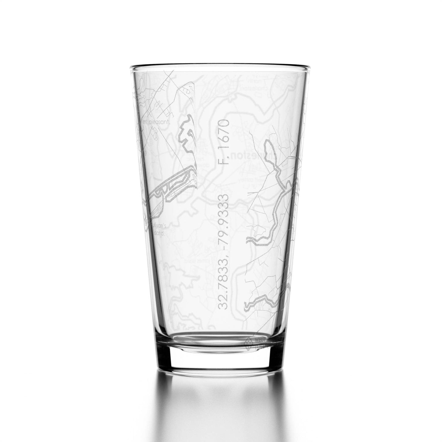 Charleston SC Map Pint Glass