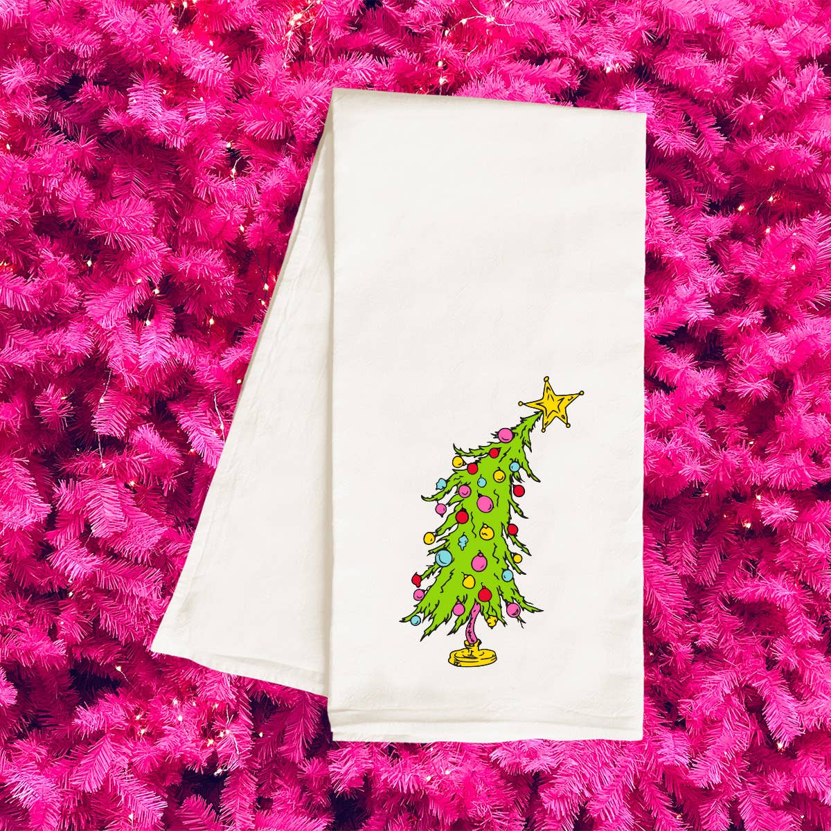 Grinchy Tree Hand Towel