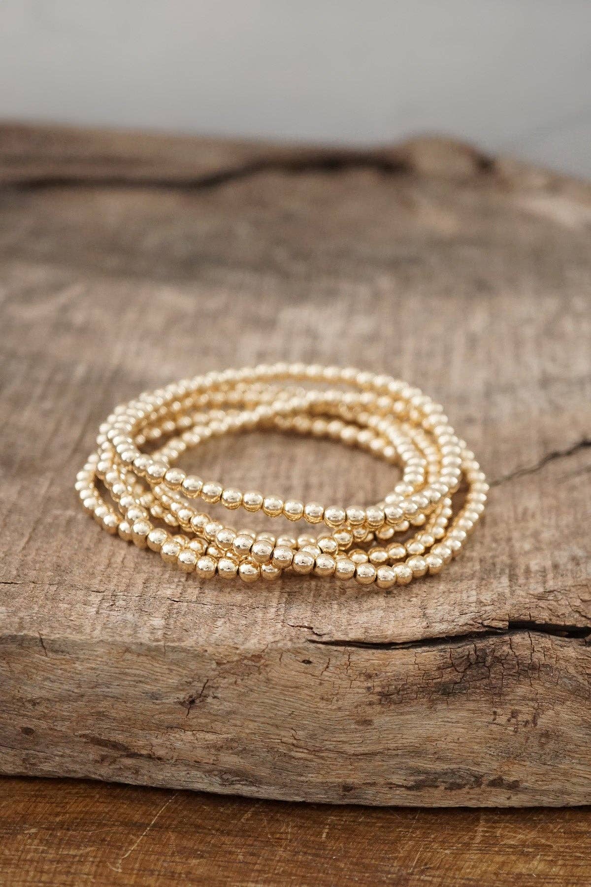 Small ball beads bracelet - Gold tone