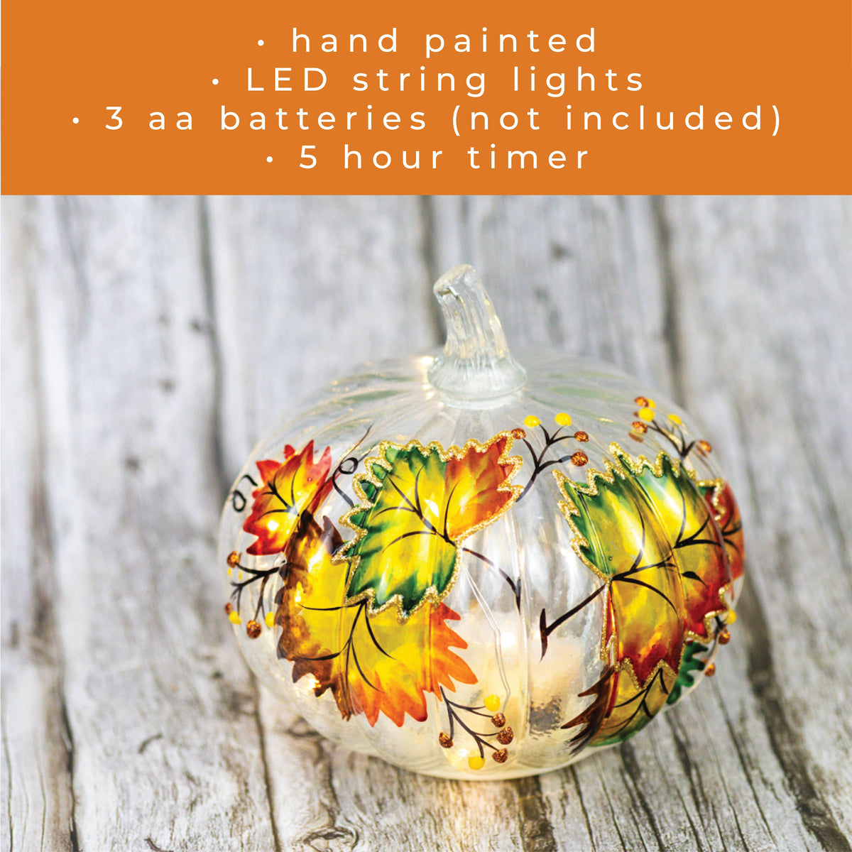 Fallen Leaves Pumpkin LED