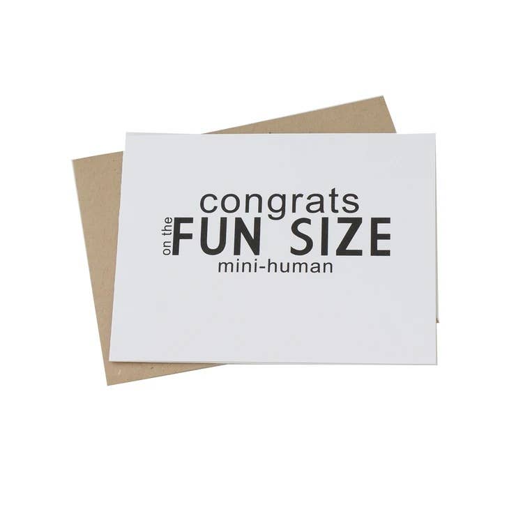 Funny Unisex Baby Card, Blank Inside