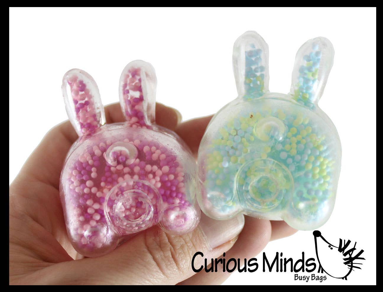 1 Bunny Fidget Balls - Air and Styrofoam Bead Filled Squeeze