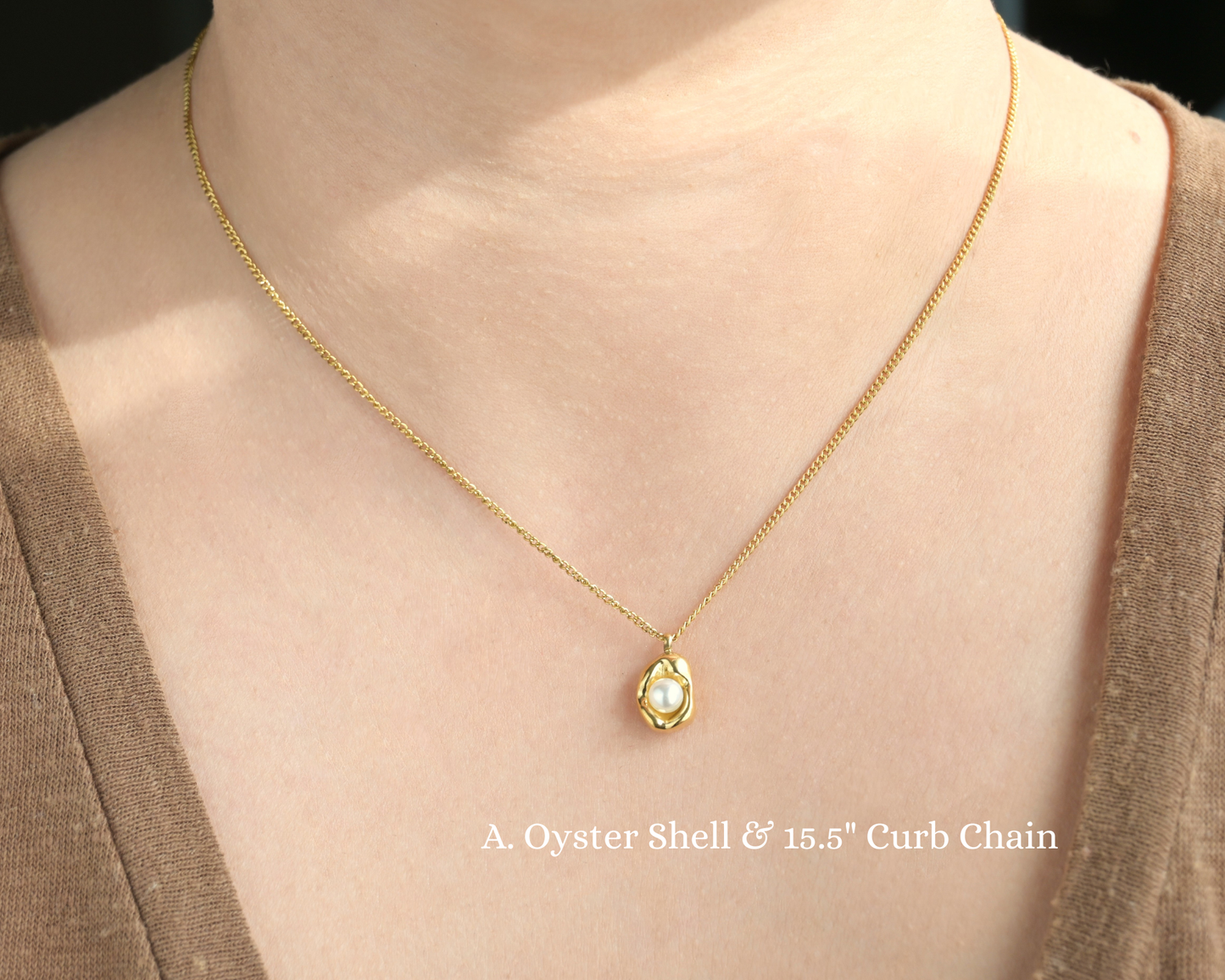 Gold Pearl Chain Necklaces - Waterproof Assorted Peal Chains