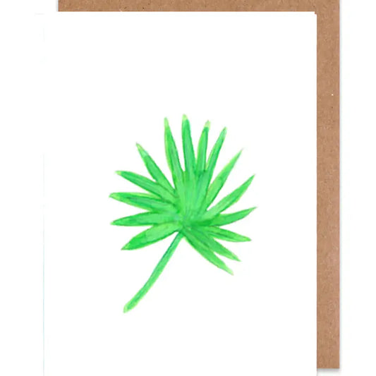 Green Palm Blank Card