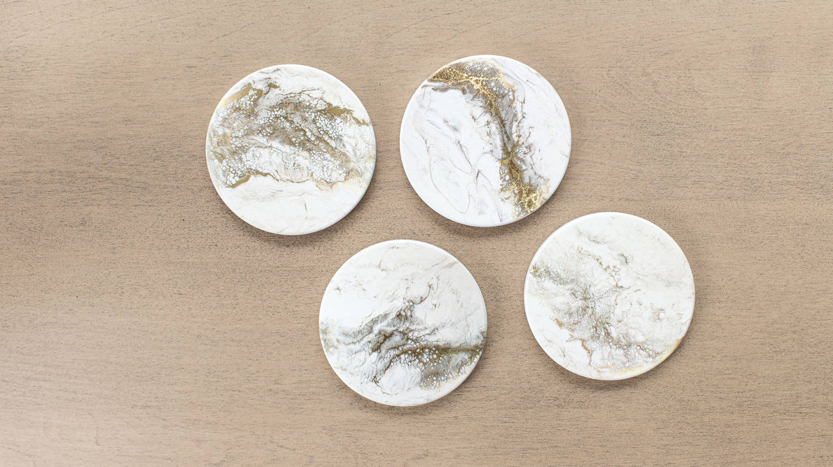 Ceramic Resin Coasters (set of 4)