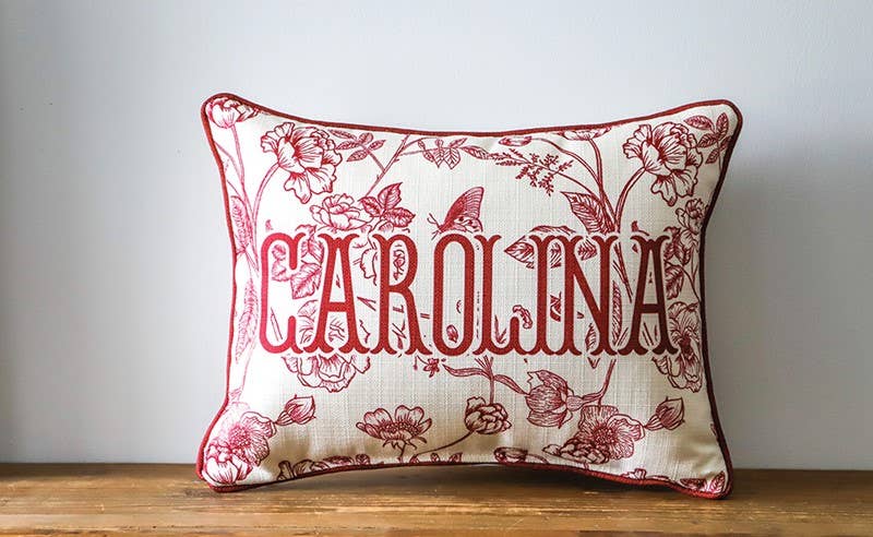 South Carolina Toile Piped Pillow