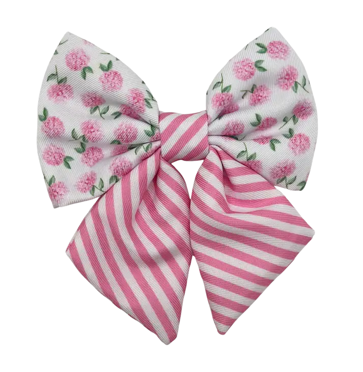 Pink Hydrangea Bow Tie