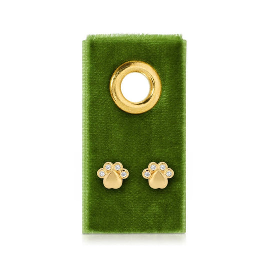 Paw Studs on Velvet Tag