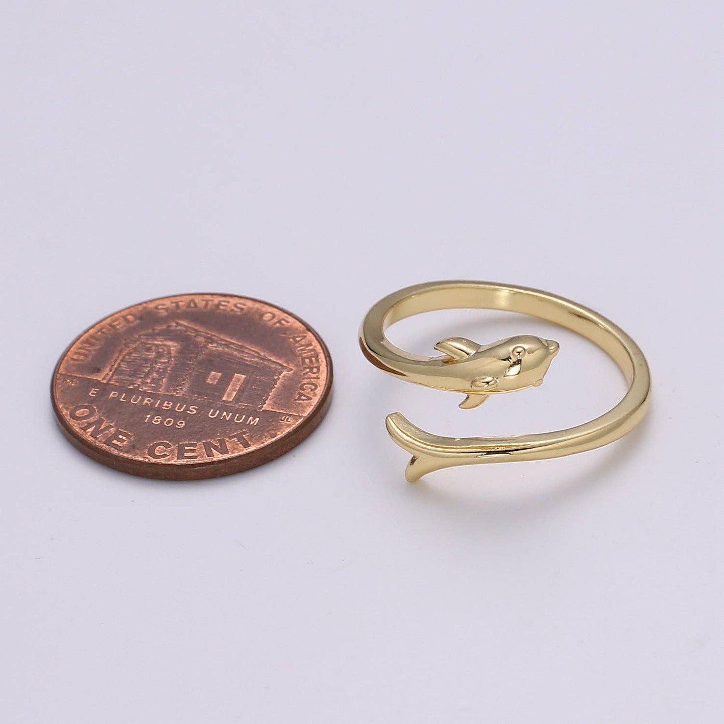 Dolphin Ring Adjustable Open Ring for Animal Lover Under the sea Inspired Jewelry