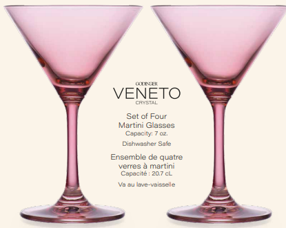 Veneto Martini Glasses - Blue