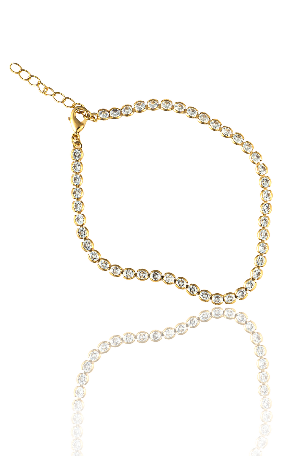 3mm Tennis Necklace Choker With Round Clear ~ Water Resistant