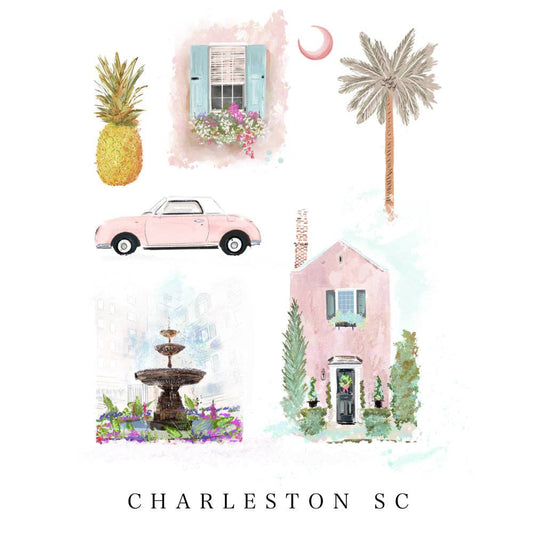 CHARLESTON ELEMENTS - Art Print